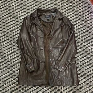 Brown real leather jacket